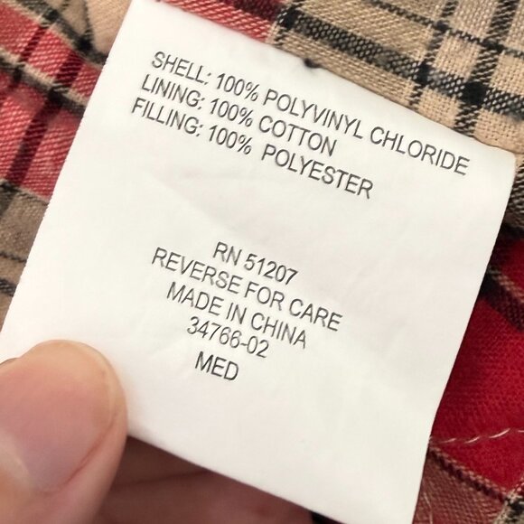 Vintage Misty Harbor Burgundy Hooded Jacket | Plaid Lined | Medium - Picture 9 of 11